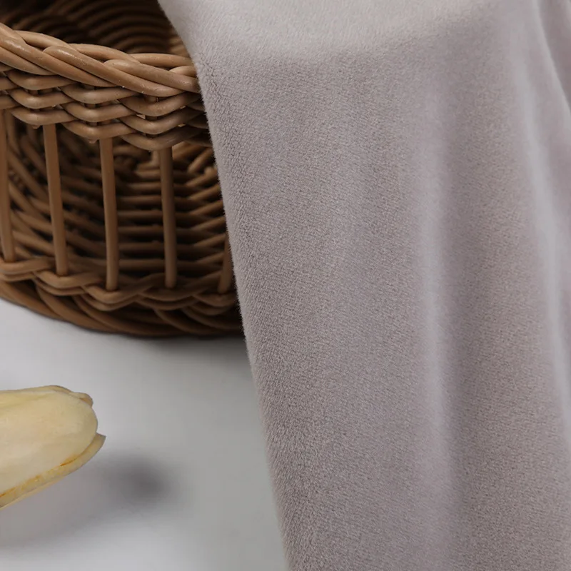 Home furnishing textiles wholesale italian upholstery spandex grey velour fabric