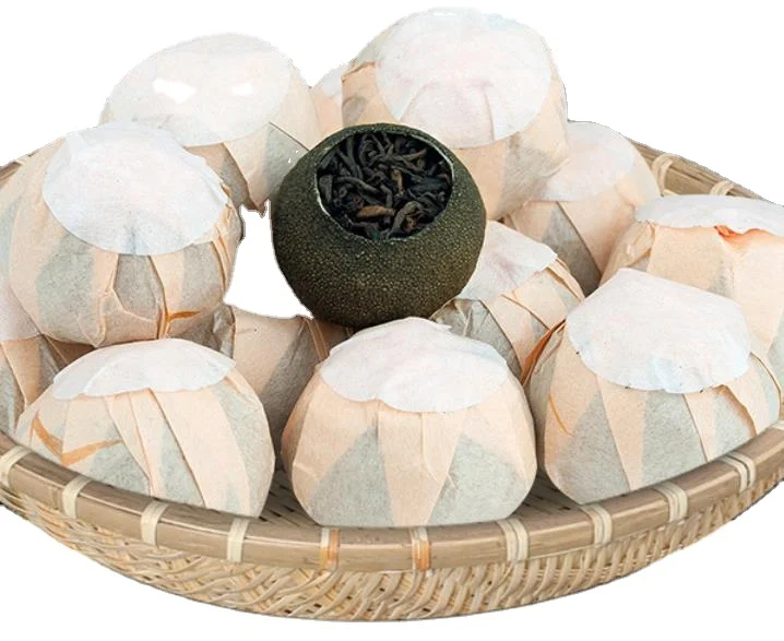 Натуральный чистый маленький зеленый оранжевый фруктовый чай из ракушек пуэр