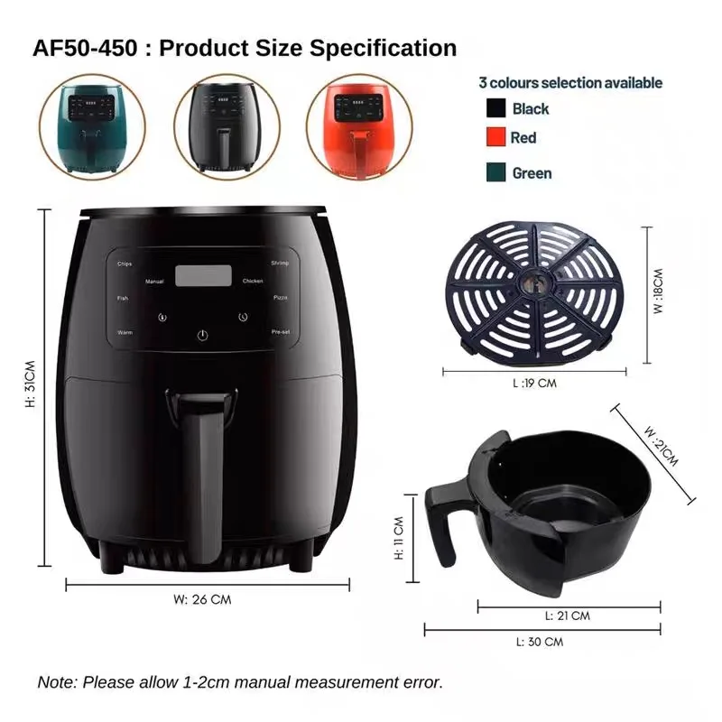 Enviro Mistrial 6 to 8 Liters Deep Fryer and air Fryer 6.5l Big Capacity with Basket