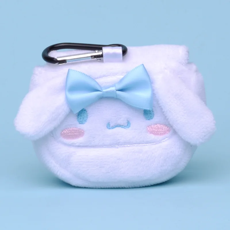 DHF милый Sanrioed Kuromi Cinnamoroll Melody круглая сумка для хранения наушников плюшевый чехол совместим девочек Подарки