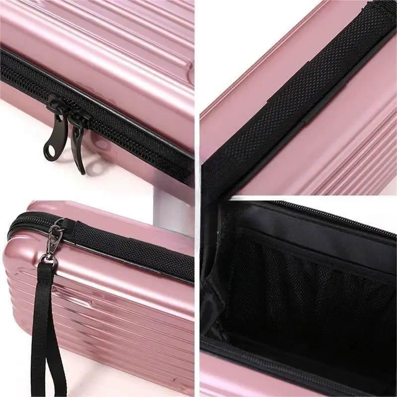 Factory Custom ABS PC Hard Shell Cosmetic Suitcase Case Women Beauty Travel Make Up Mini Luggage Case