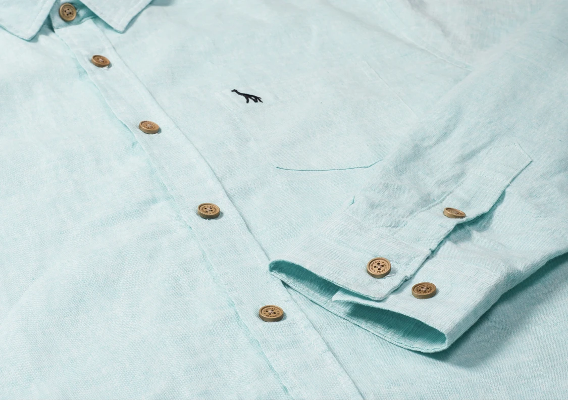 2022 Mens   Linen/Cotton  Casual Shirt with Enzyme washed