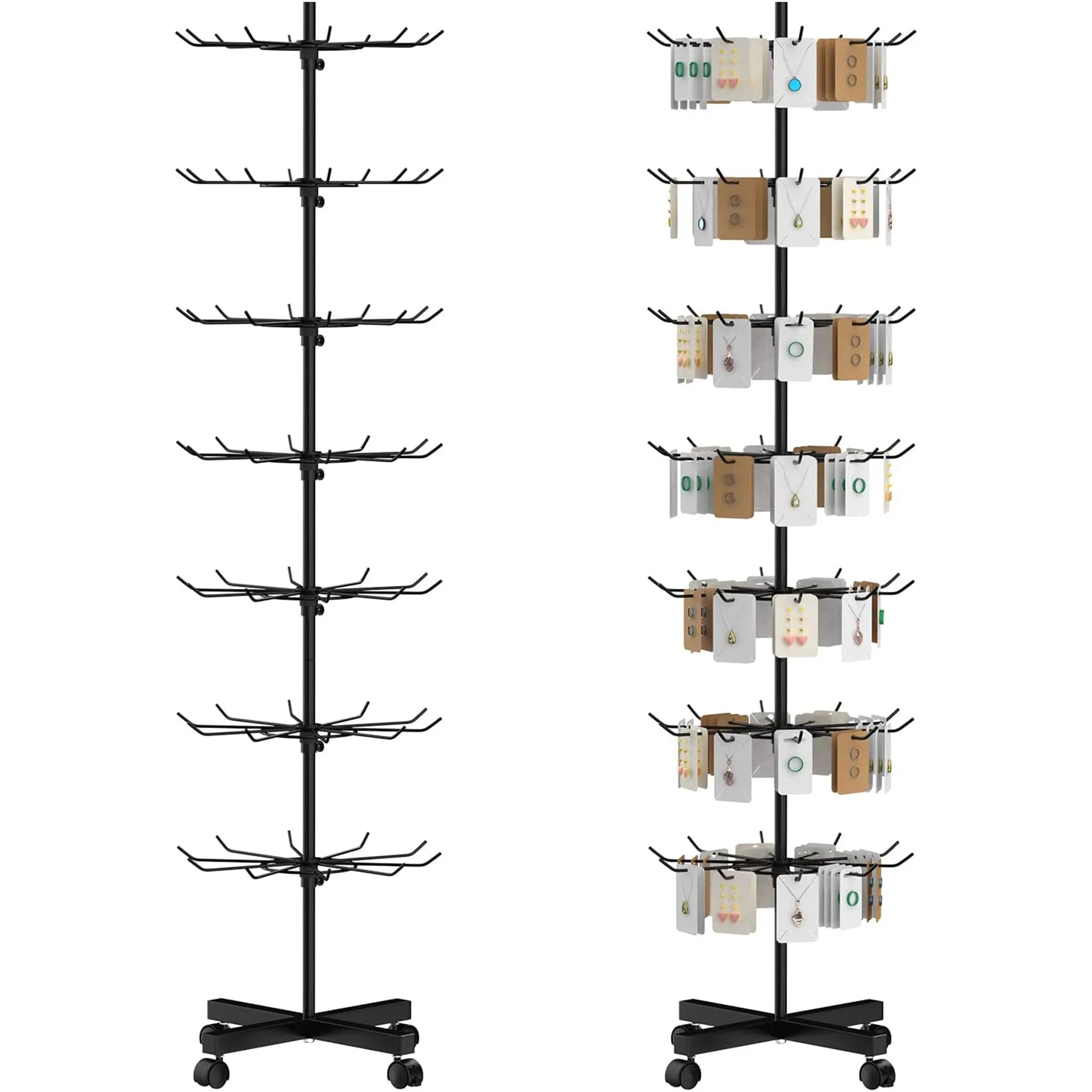360 degree rotating cell phone case hardware store jewelry socks phone accessories storage shelves metal  display stand racks