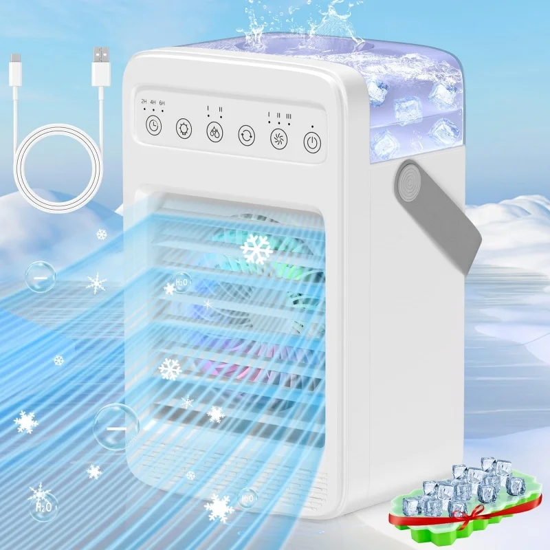 Portable Room Cooling Ventilation Humidification Air Purifier Water Evaporative USB Mini Air Coolers Fan Conditioner