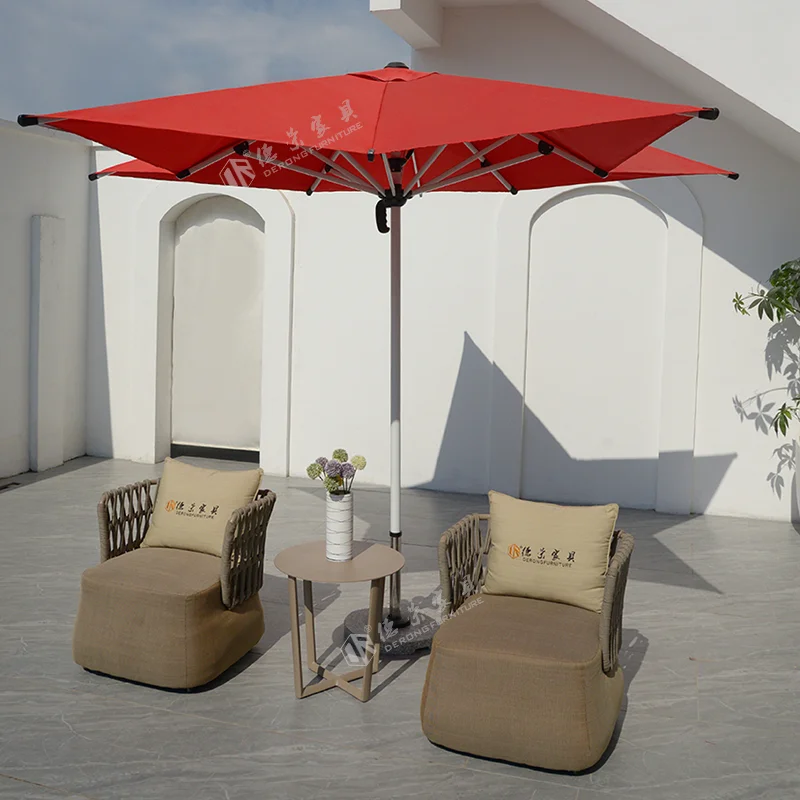 Коммерческая Колонка зонтик открытый сад вращающийся Балконный Зонт Пляжный внутренний дворик Регулируемая наклон пентаграмма
