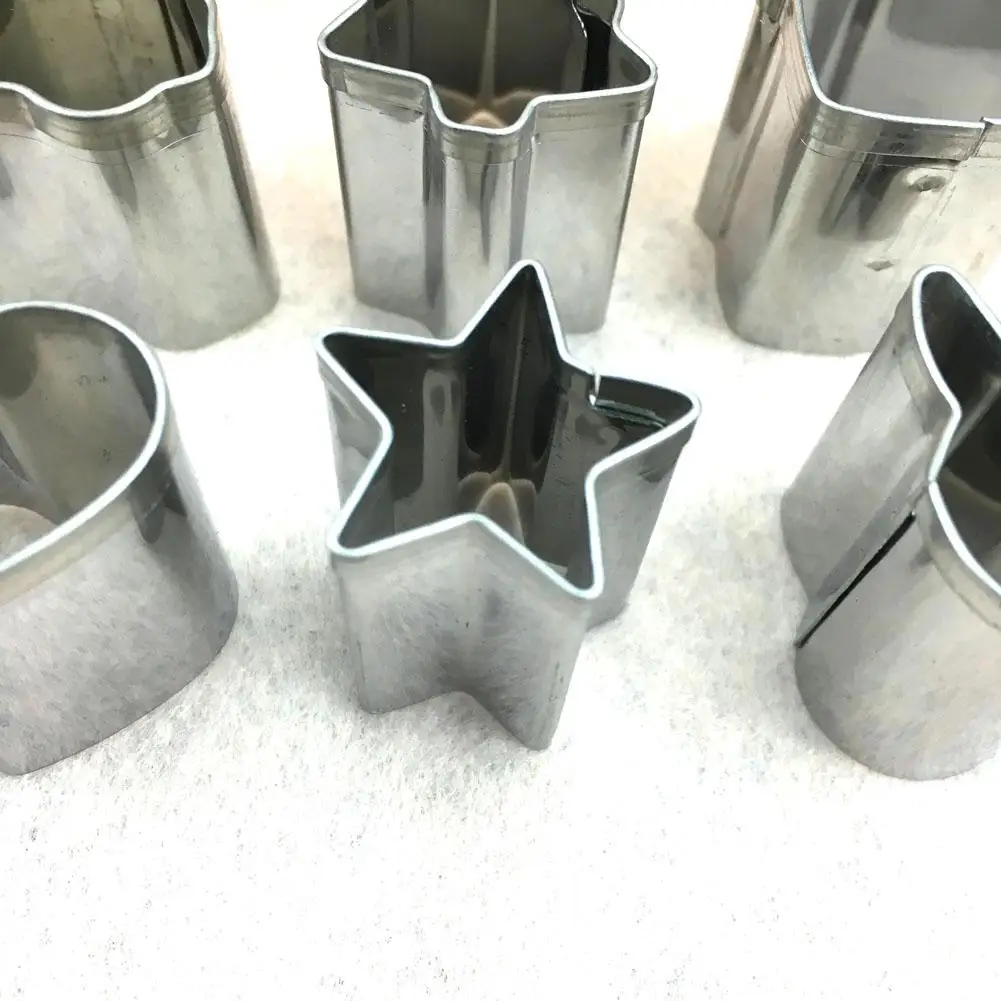 
10pcs/set Fruit Cookie Cutter Mold Hedgehog Box Design Mini Stainless Steel Mould Biscuit Fondant Kit 