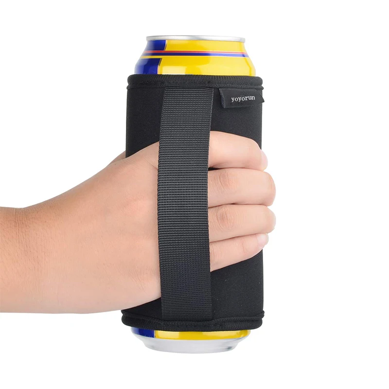 Neoprene Drink Can Insulator Sleeve Slap Wrap Can Cover Anti-Slip Insulated Can Cooler Cover Bottle Holder with Handle for 12 oz