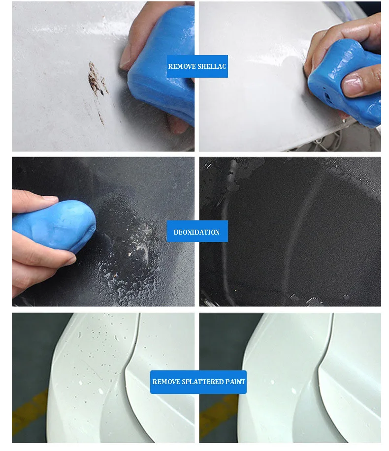 Clay Bar Car Detailing Clay, Auto Blue Detailing Magic Clay Bars Cleaner With Washing And Adsorption Capacity