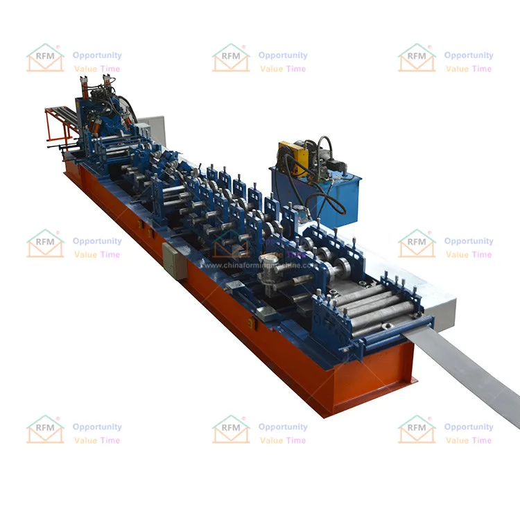 
Top Quality C Channel Roll Forming Making Equipment Interchanged Eave Guide Rails Line Sigma Purlin Machine Corrugating Machine 