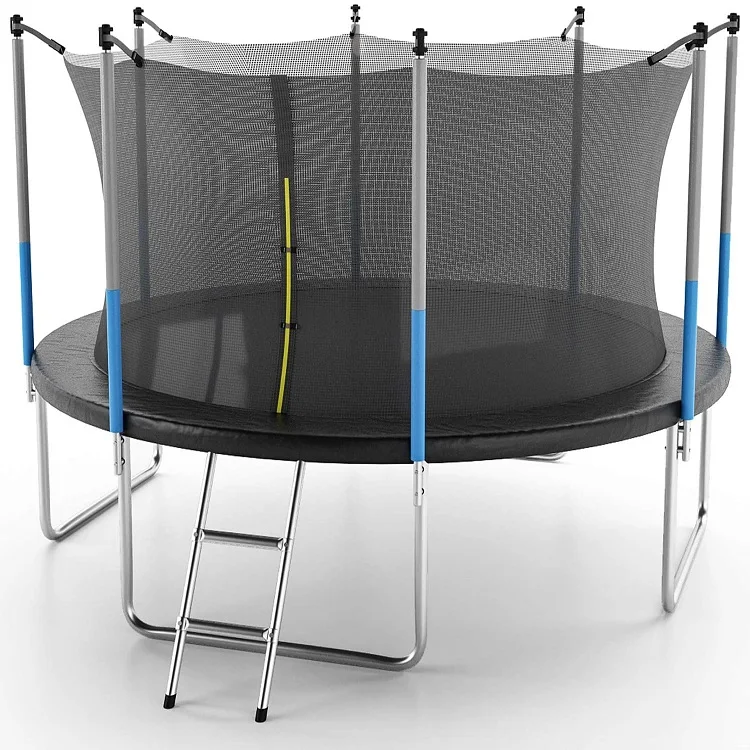 Kids Trampoline with Enclosure, 6-12 Ft Trampoline Net Jumping Mat and Spring Cover Padding, Toddler Trampoline
