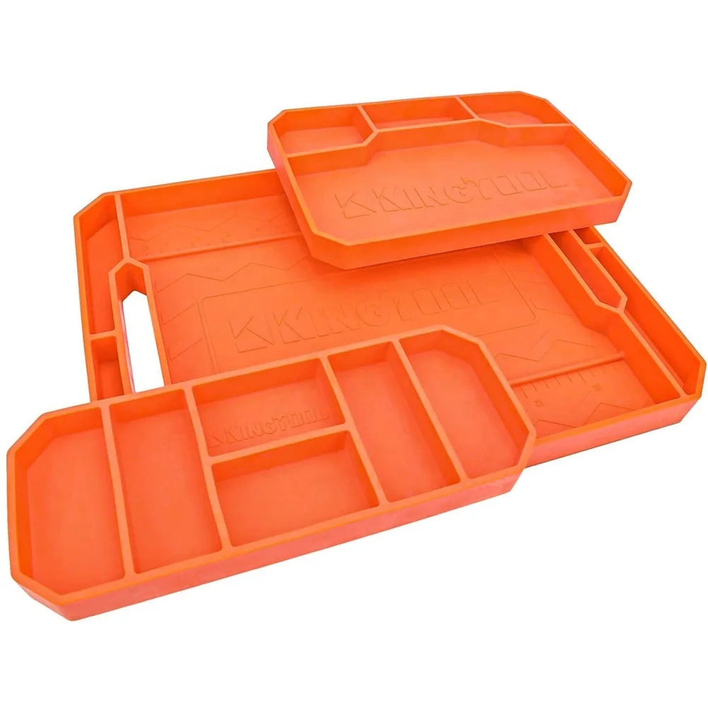 Cars Mats | 3-Piece Set (Small, Medium, Large) Non-Slip Flexible Silicone Tool Tray | Tool Holder