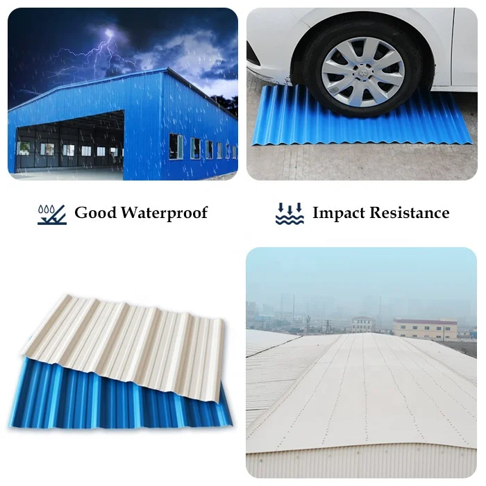 Heat and Sound Insulation Rain Cover Roof Sheet Plastic Pvc Corrugated Plastic Roofing Sheets,plain Roof Tiles Telha De Plstico