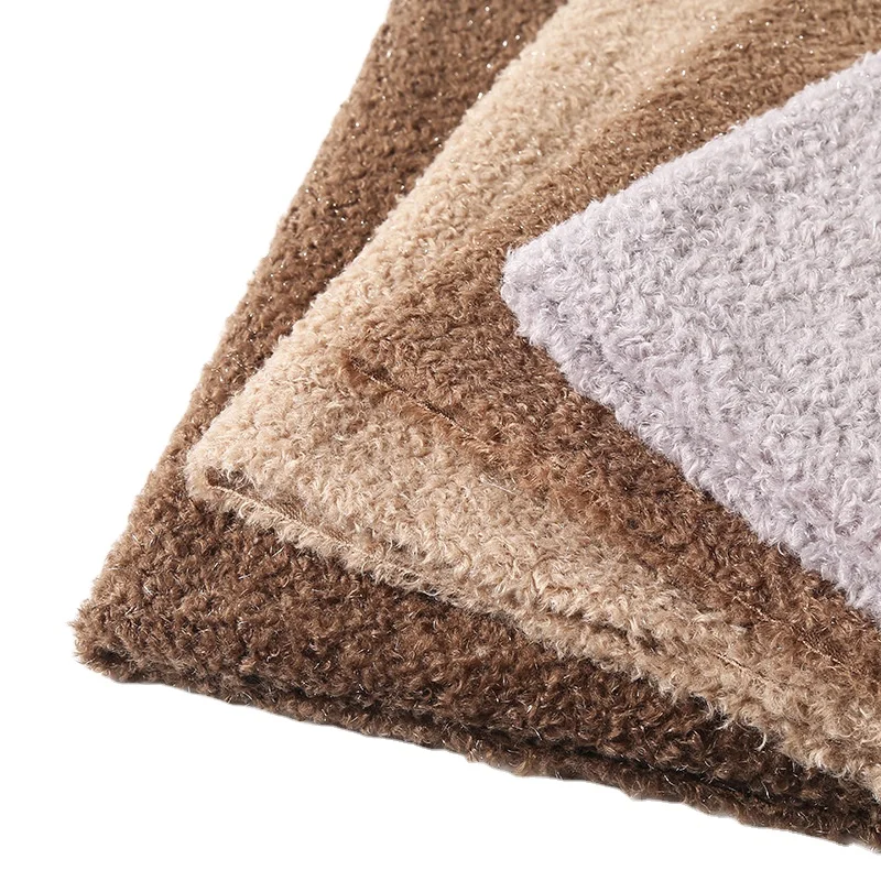 ETong Factory Wholesale Cashmere Lamb Wool Sherpa Fleece  Minky Sherpa Fake Fur Plush Fleece For Toys Bags