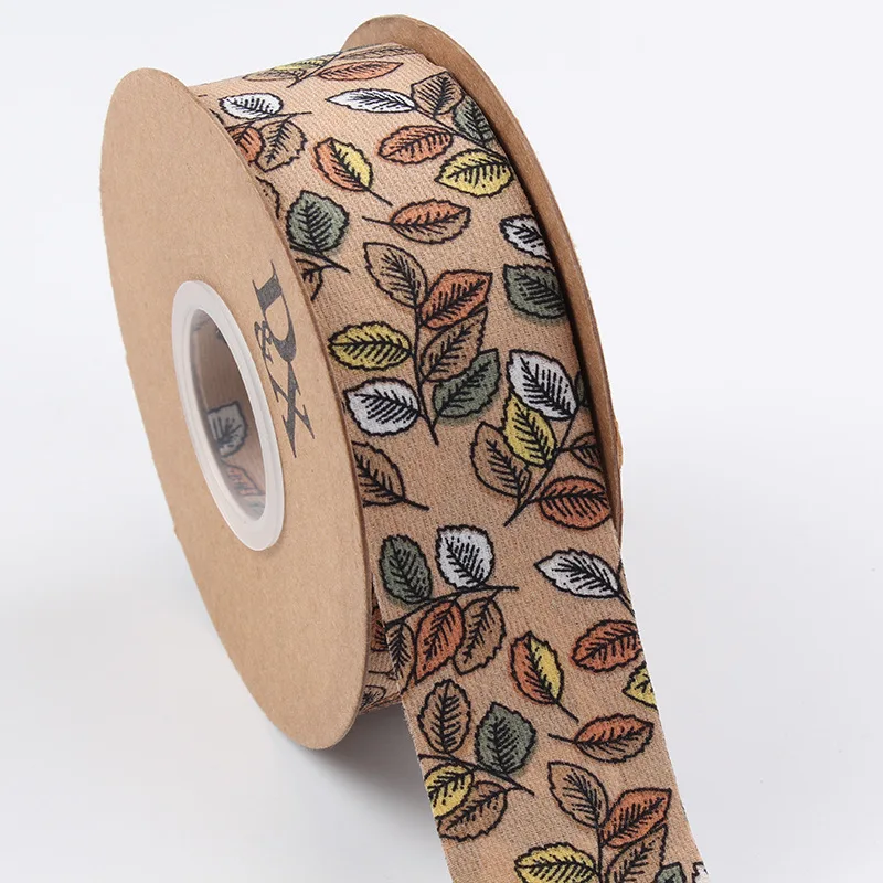 Wholesale Beautiful Floral Print Ribbon for Gift Cake Flower Packing Wedding Party Decoration Ribbon Diy Accessories