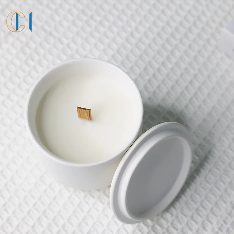 CH Luxury White Black Ceramic Jar Reed Diffuser Sets Custom Scent Essential Oil Stick Diffuser air freshener