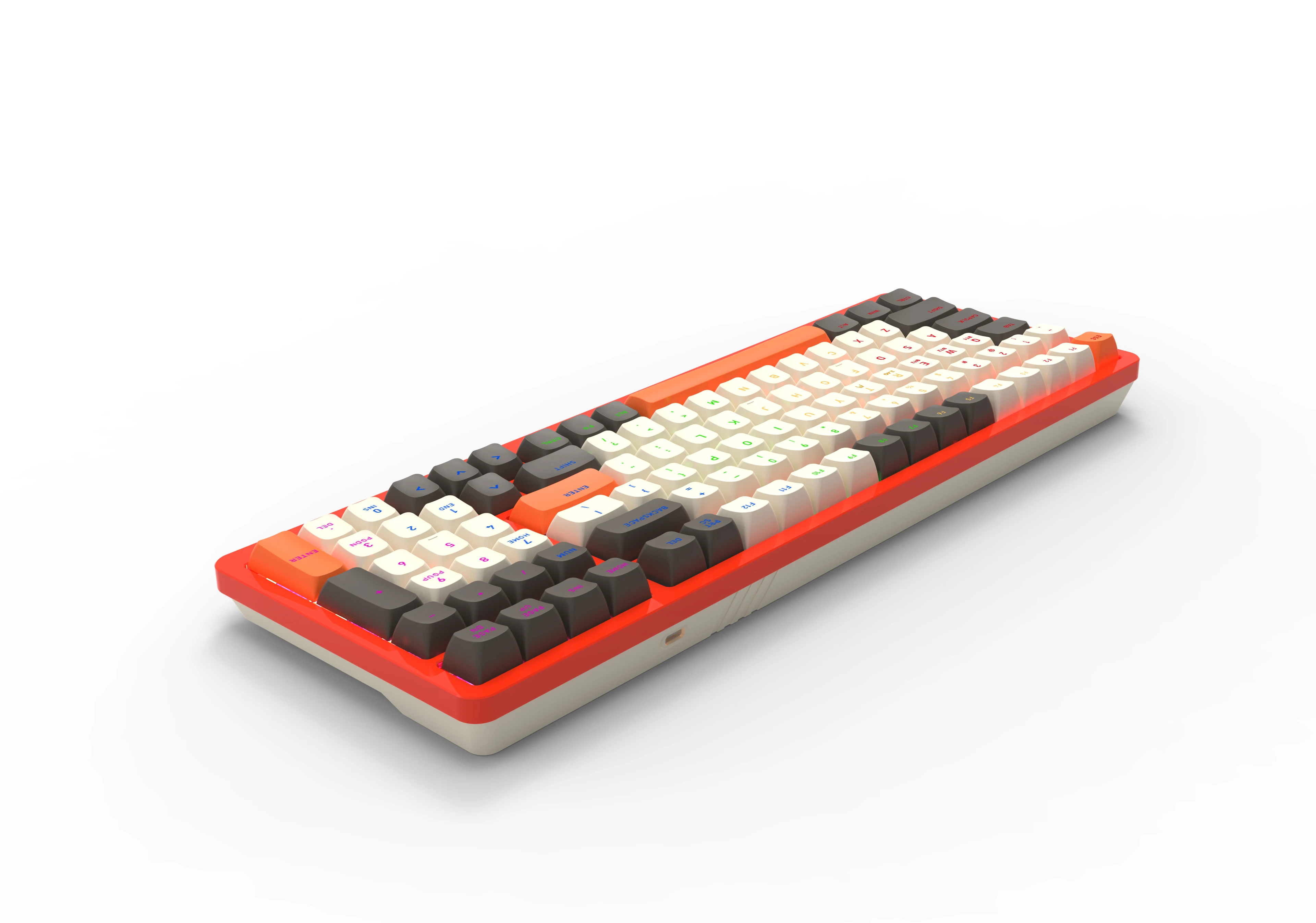 Low Profile Wireless Mechanic 2.4G/Type-C/Bluetooth RGB Mechanical Gaming Keyboard