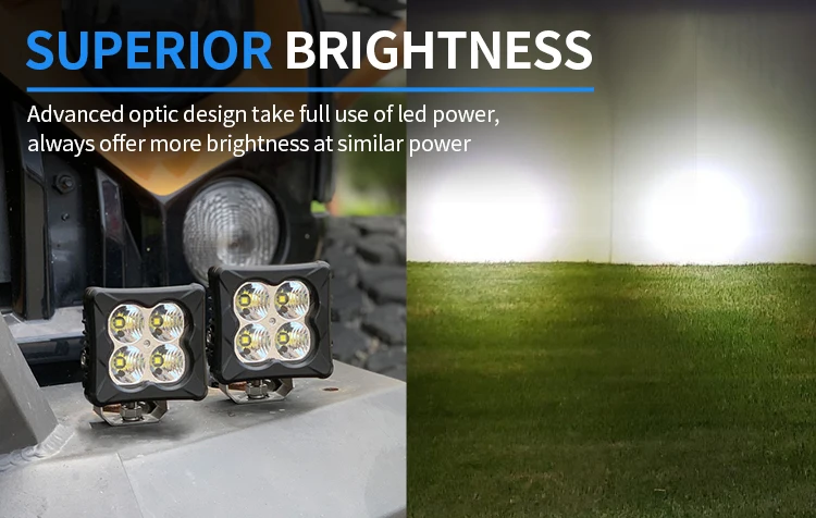 AURORA New Screwless 2 inch cube light ce emark waterproof led work light 12v