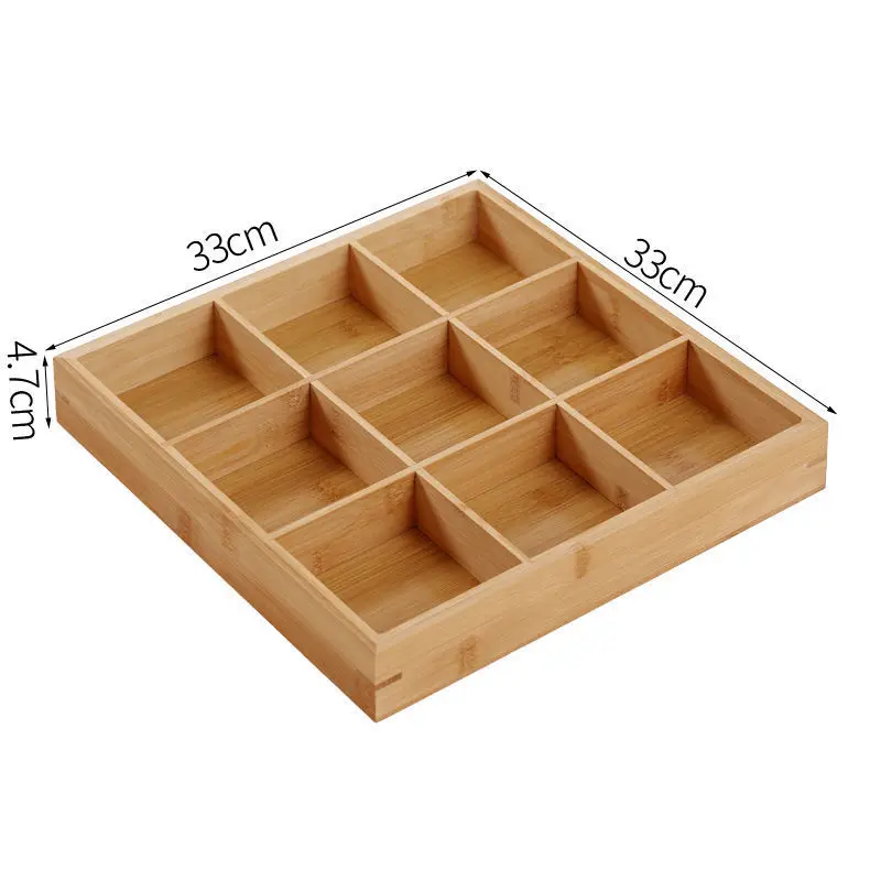 Set of 9 Bamboo Wooden Serving Trays-Large and Mini-Nesting Multipurpose for Breakfast Coffee Table/Butler Party Occasions