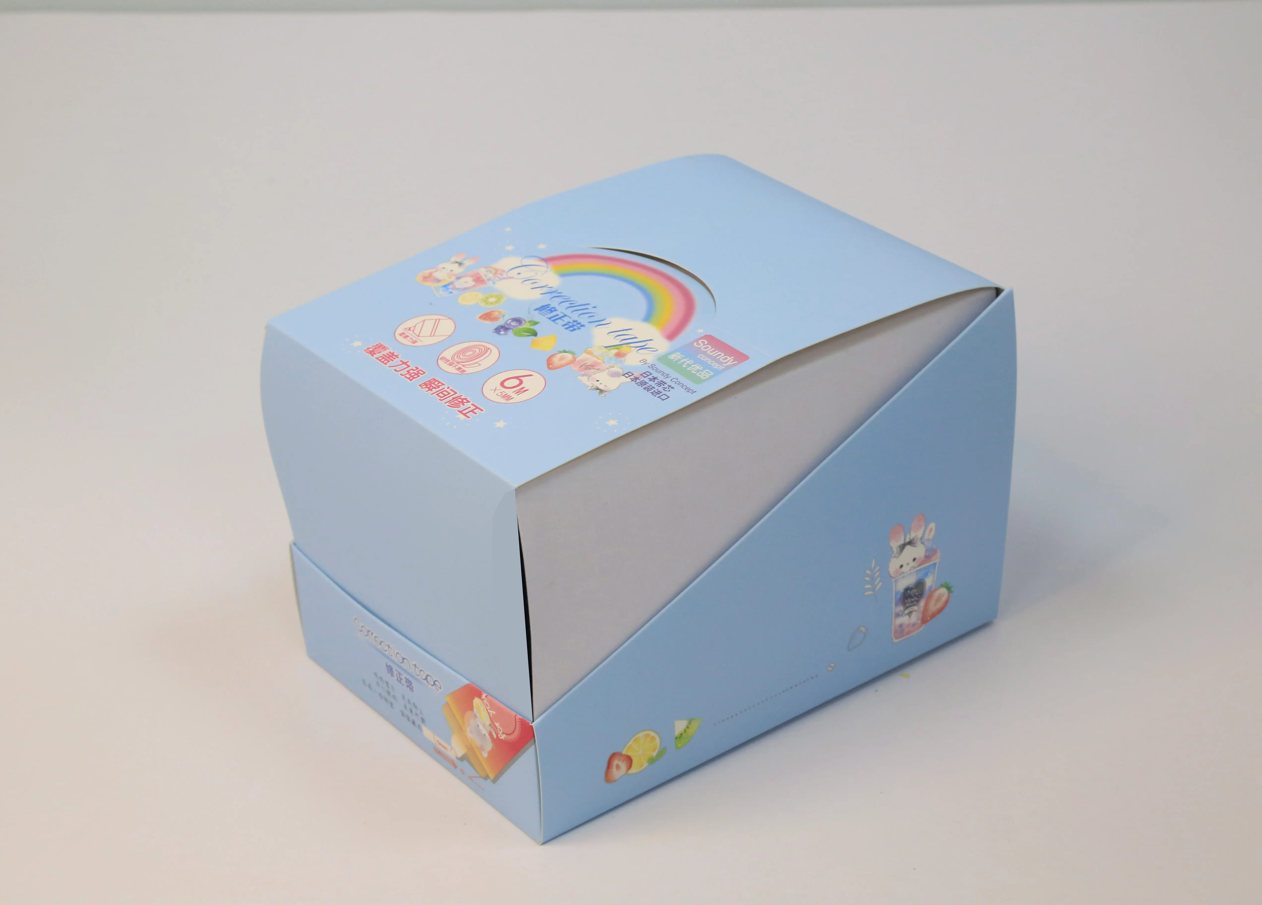 Новые товары милые канцелярские мультяшная кавайная форма для напитков студенческие белая Корректирующая лента детей