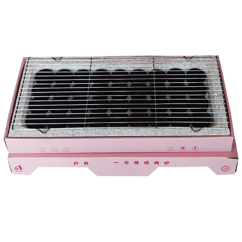 HQDG-02 розовый синий Портативный антикоррозийный для приготовления пищи в походе барбекю гриль Эко-дружественных одноразовые гриль на углях