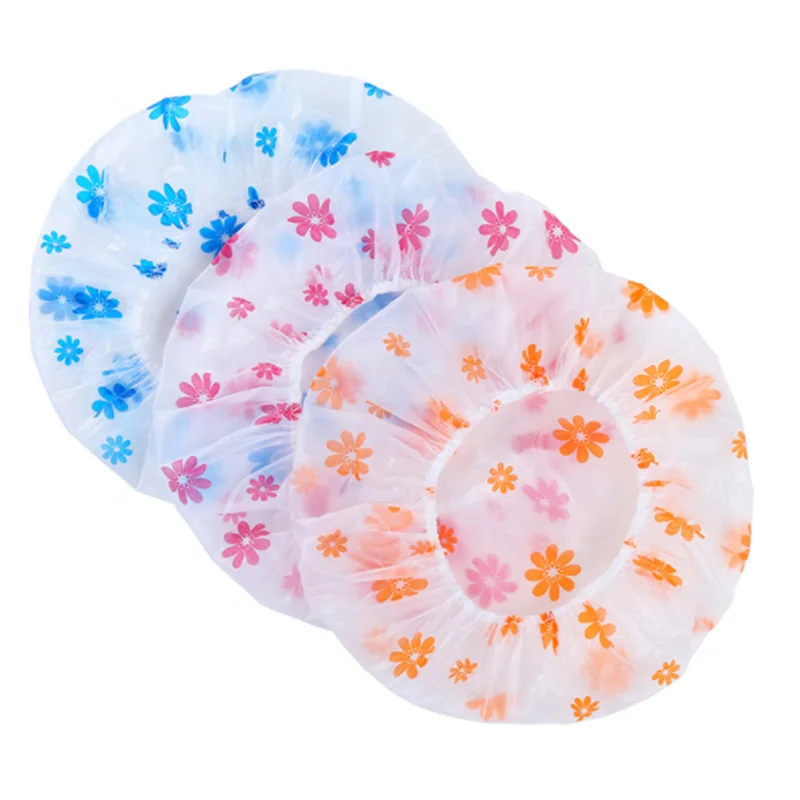 Waterproof Reusable Double Layers Lined Shower Caps Dry Beauty Salon Spa Bath Hat