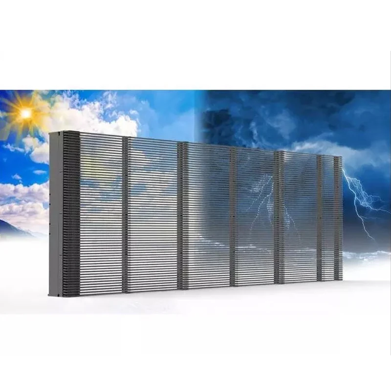 High Definition Brightness Glass Advertising Video Wall  P3.91- P7.8 Transparent LED Display Screen led screen wall for mall