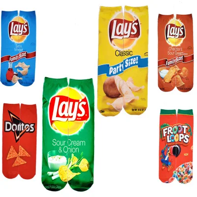 
UG 3D printing crew funny socks hot-sales food socks make yourself 