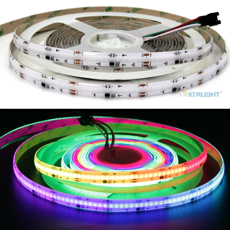 Waterproof COB RGBIC LED Strip Dream Color ws2811 Addressable 12v 24v 720led Pixel COB Digital Led Strip For Christmas Lights