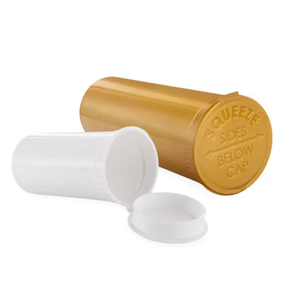 19dram Colorful Pop Top Vials Hinged Medical Plastic 90dram 120dram Squeeze  Pill Bottle vials