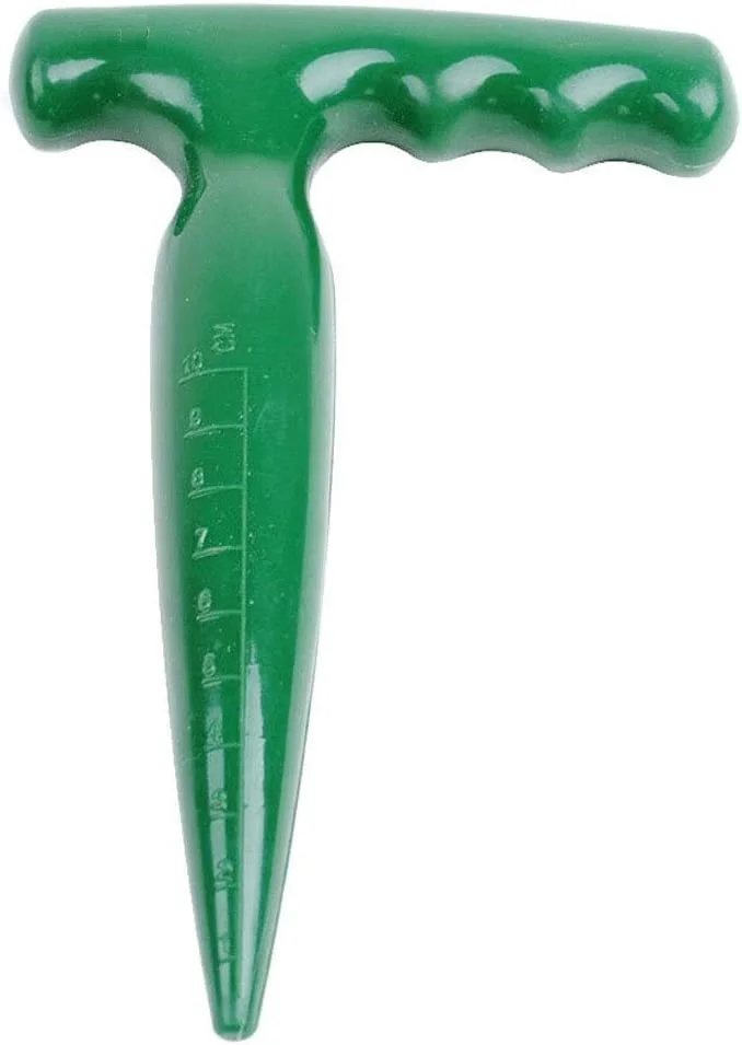 Plastic Outdoor Garden Hand Tool Sow Dibber with Handle Garden Hole Punch Planting Weeding Transplanting Seedling Tool