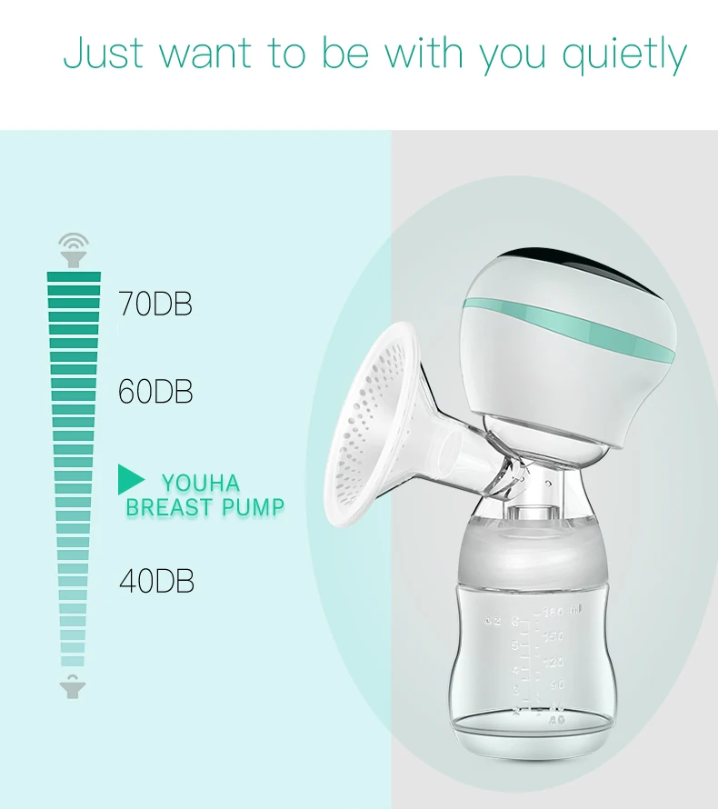 YOUHA портативный одиночный электрический молокоотсос с бутылочкой для детского молока