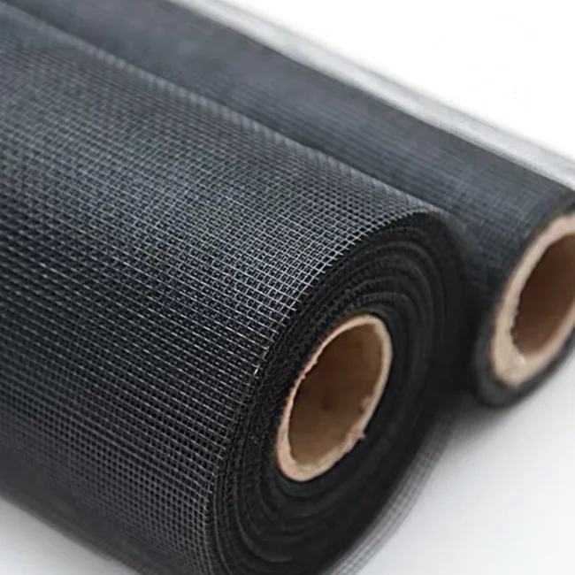 Manufacturer Ready to Ship 18X16 mesh black 1m*100m in Rolls Window Screening Mosquito Netting Door Bug Net