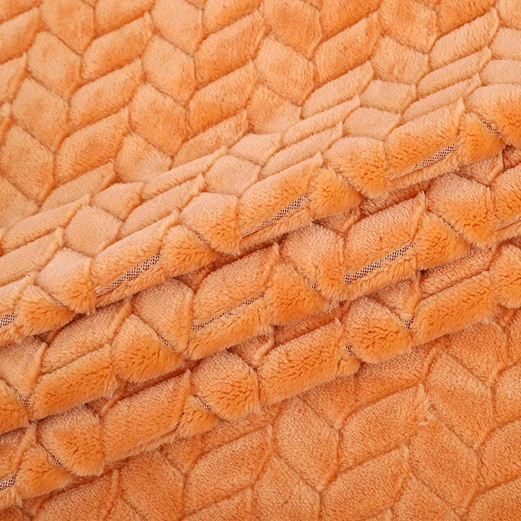 One side grain jacquard flannel polyester microfiber fabric manufacturer