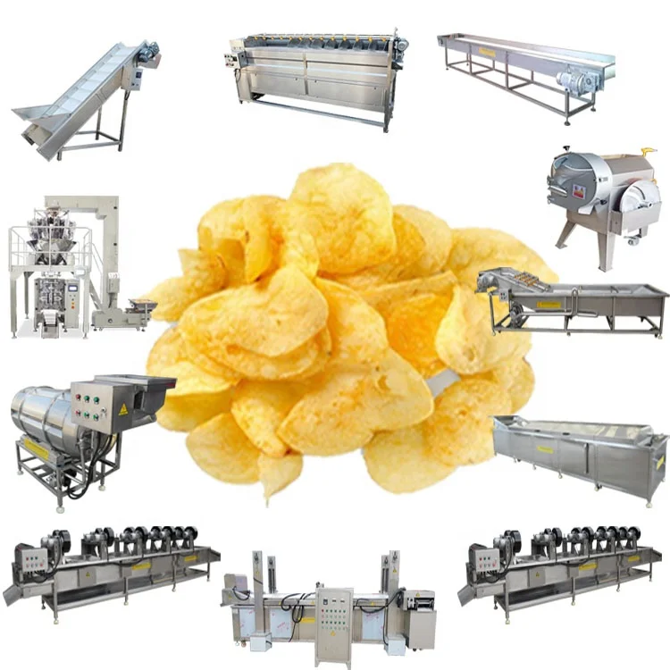 German potato chips making machine line production chips machine maker complete frozen french fries production line