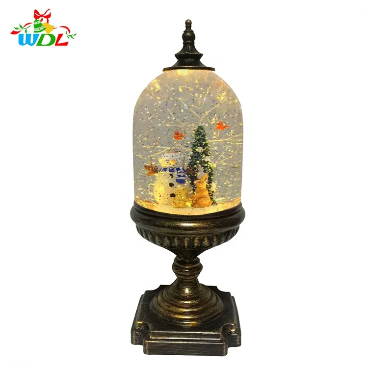 Factory Sale Various Xmas Glitter Holiday Winter Snow Scene Custom Christmas Snowglobe