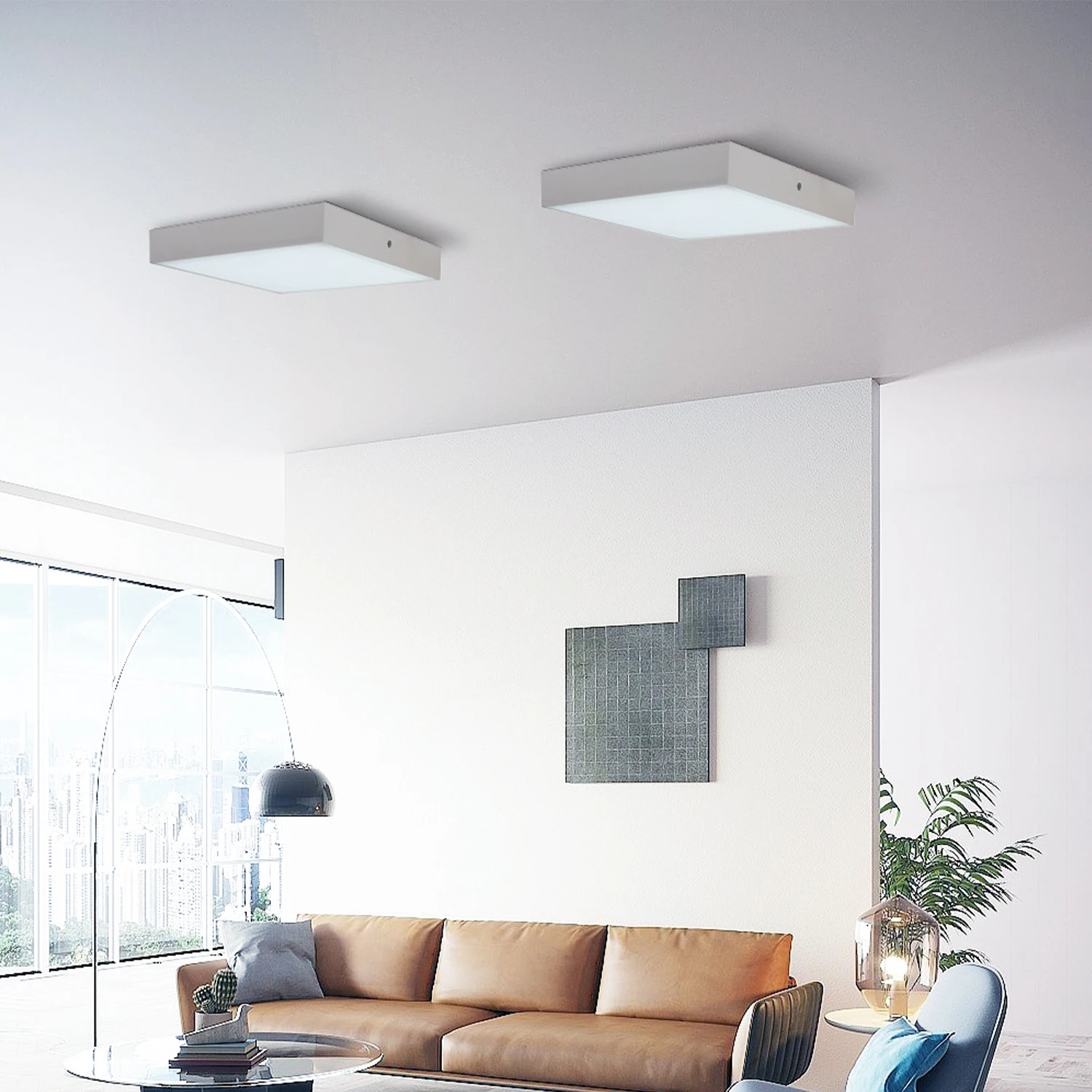 OKELI Commercial Lighting Round Square 12W 22W 32W Surface Mounted Ceiling Led Panel Light