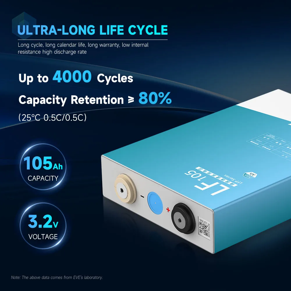 EVE LiFePO4 батарея LF105 4000 Cycs 3 2 В lifepo4 105ah для электрических вилочных погрузчиков