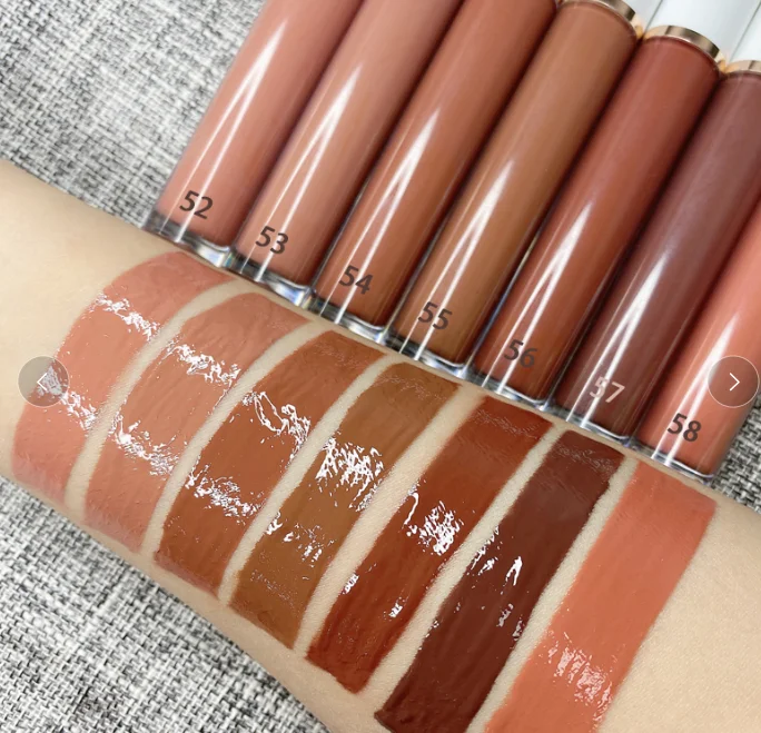 New arrival organic lip makeup custom high pigment nude gloss OEM clear vegan lip gloss plumping lip gloss vendor