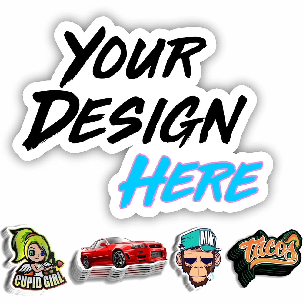 UV Resistant Split Back Easy Peel Brand Logo Self-Adhesive Waterproof Die Cut Stickers Label Custom PVC Vinyl Sticker