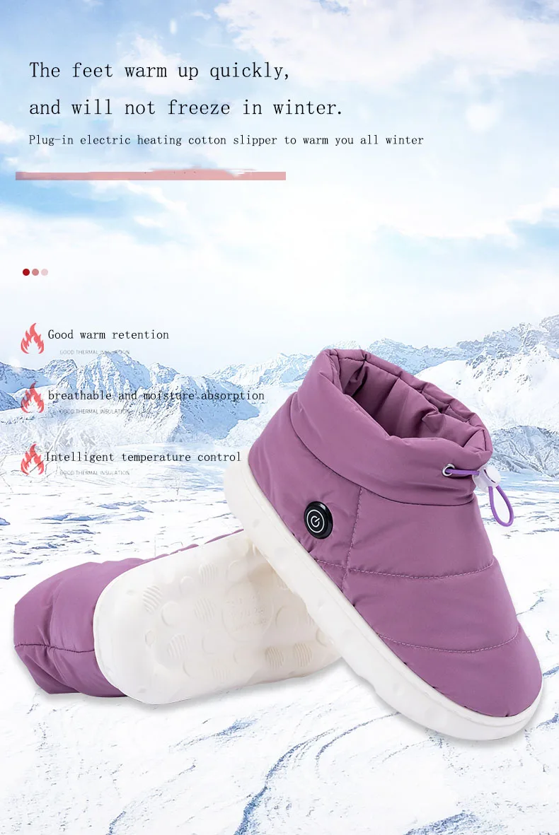 2023 новый тип USB с электрическим подогревом обувь зимняя обувь для мужчин и женщин