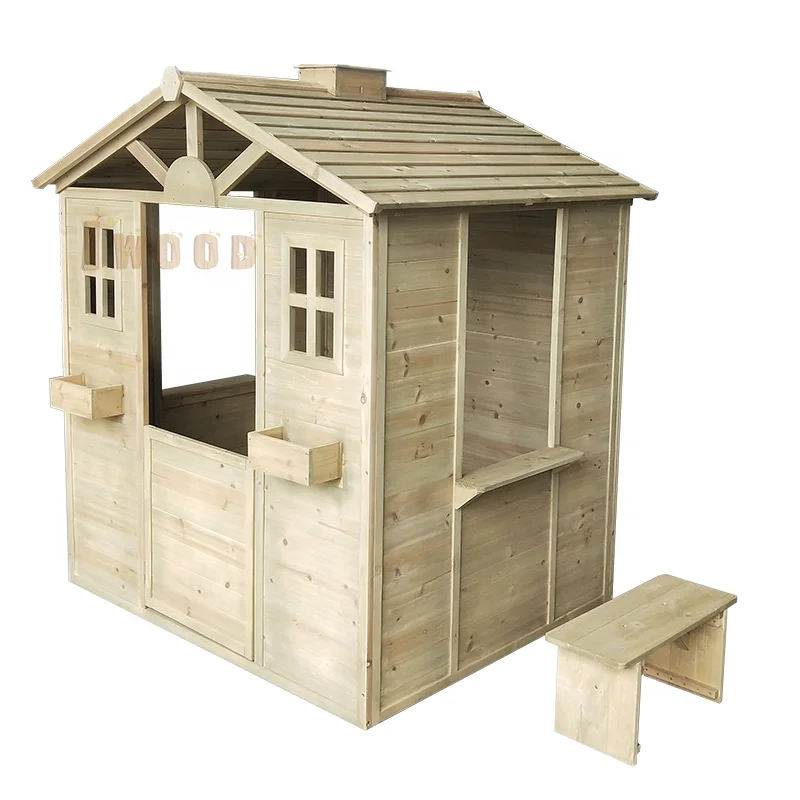 Discovery Sweetwater All Cedar Wooden Playhouse Children wooden playhouse with wide window