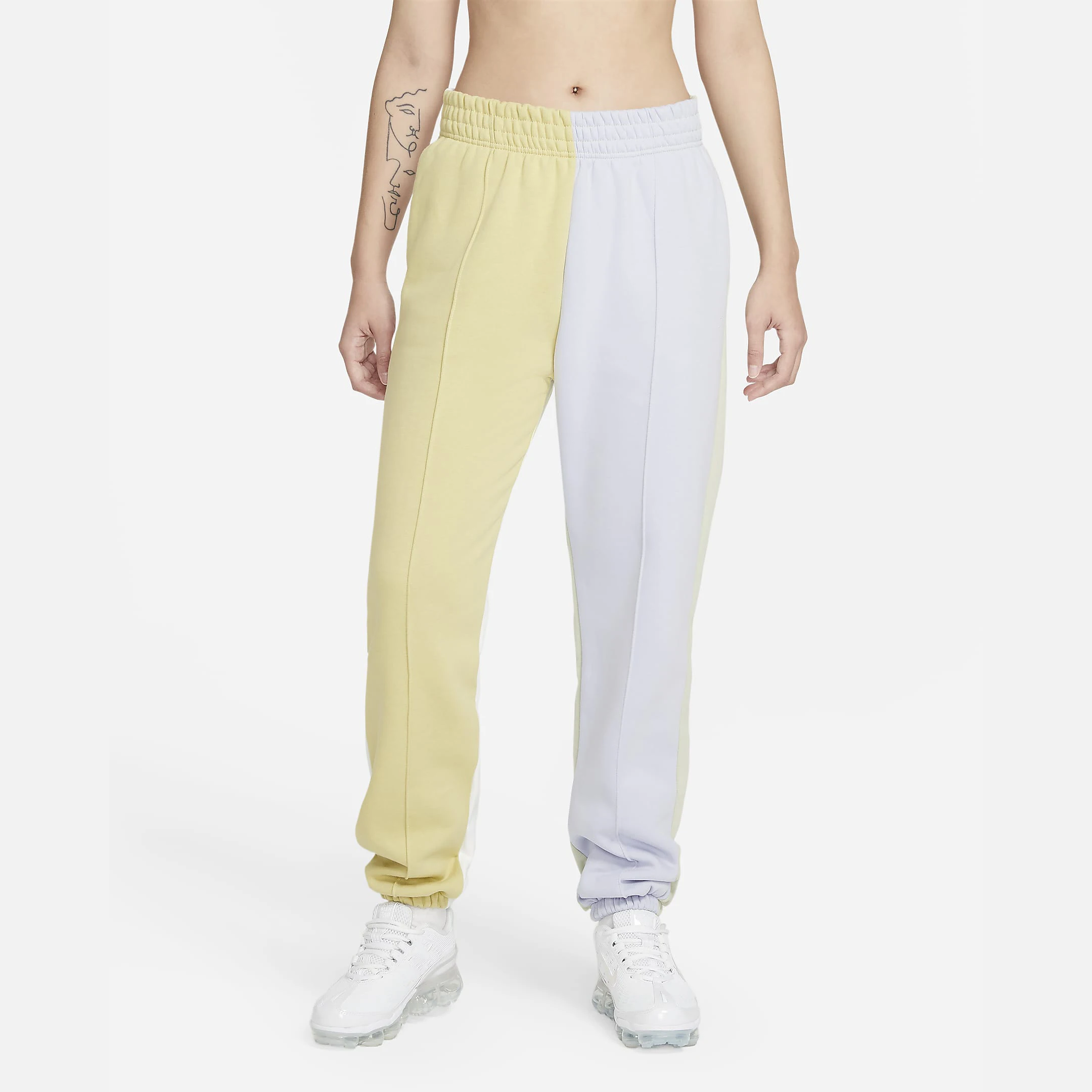 
Custom Logo Women High Quality Heavy Weight Embroidery And Printing Color Blocking Fleece Pants 