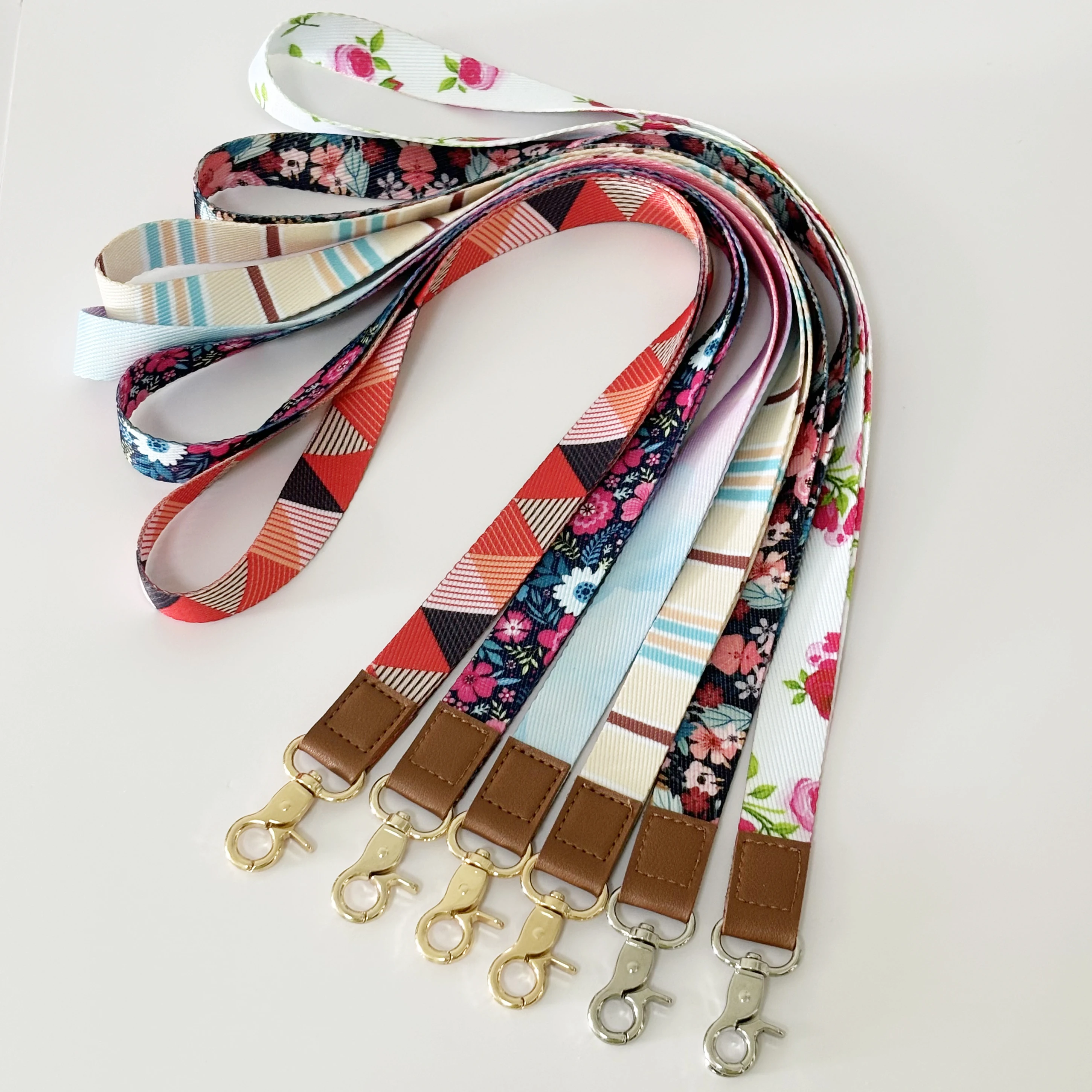Lanyard Factory Personalized Fashion Women Leather Sublimation Phone Neck Strap Custom Key Lanyard