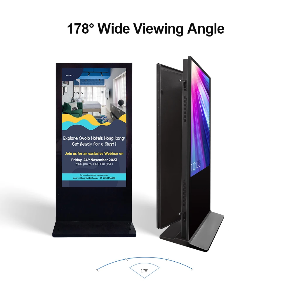 55 inch Indoor Dual sided Vertical Interactive Smart Screen Digital Display LCD Touch Screen Advertising Player