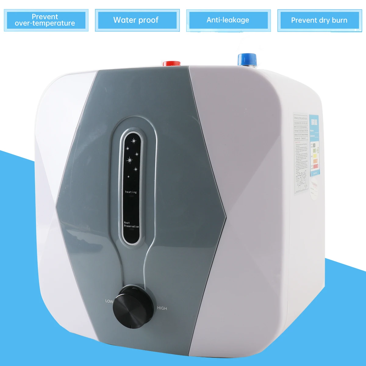 Wholesale Price Stainless Steel 1500W IPX4 Bathroom Smart Instant Electric Water Heater for Shower