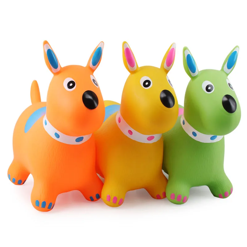 inflatable dog toys with big nose and dog circle for kids jumping  animals pvc inflatable toys