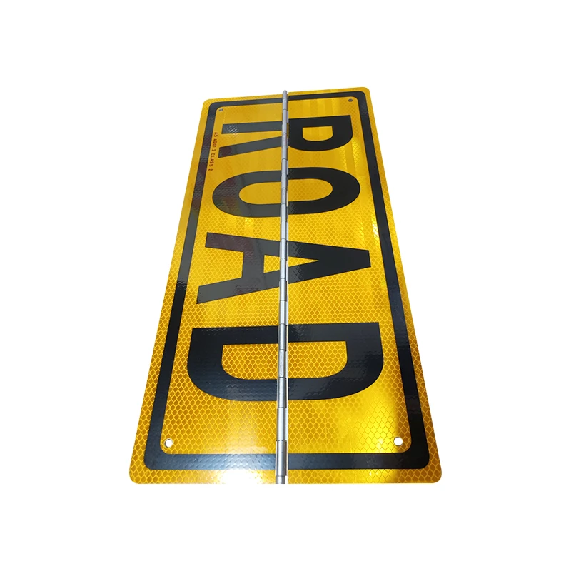 Class 2 Reflective Aluminum Plate Flip Up Aluminum Hinged Oversize Load Road Train Long Vehicle Sign For Truck Vehicle Trailers
