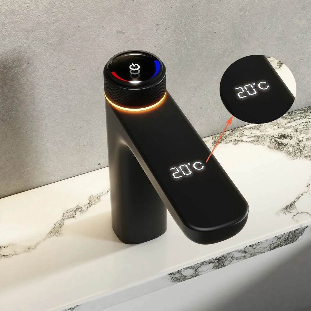 New Design Smart Intelligent Temperature Display Chrome Digital Faucet For Kitchen Bathroom Bathtubs Wash Basin Sinks Factory