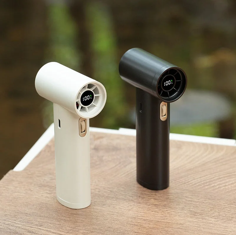 Display 2000mAh High Speed Small Fan  Handheld Lightweight Rechargeable Table  Air Cooling Fan