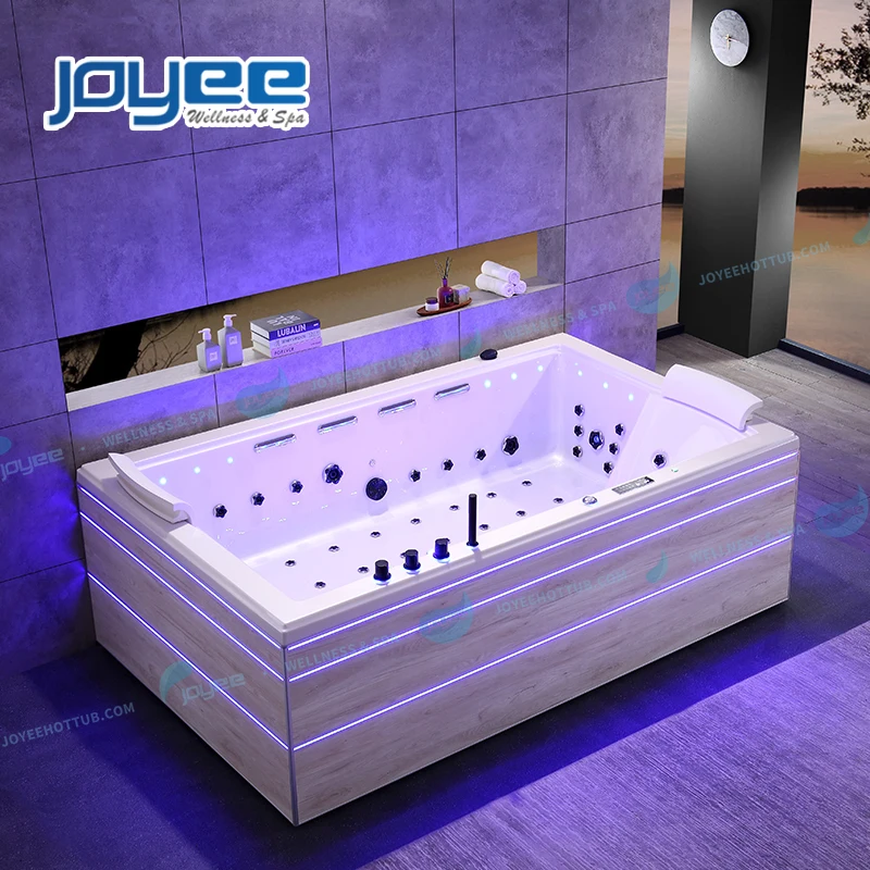 JOYEE New Design Indoor Big Size 2 4 Persons whirlpool Bath Tub Acrylic Massage Bathtubs